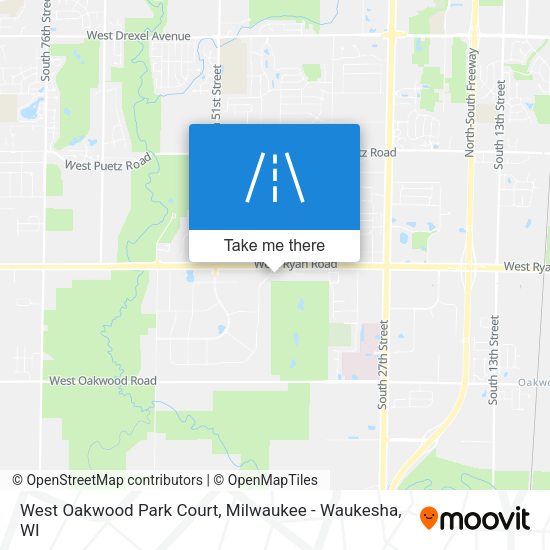 West Oakwood Park Court map