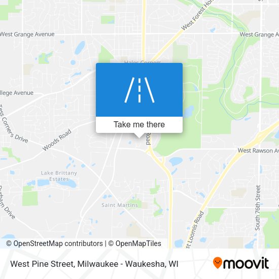 West Pine Street map