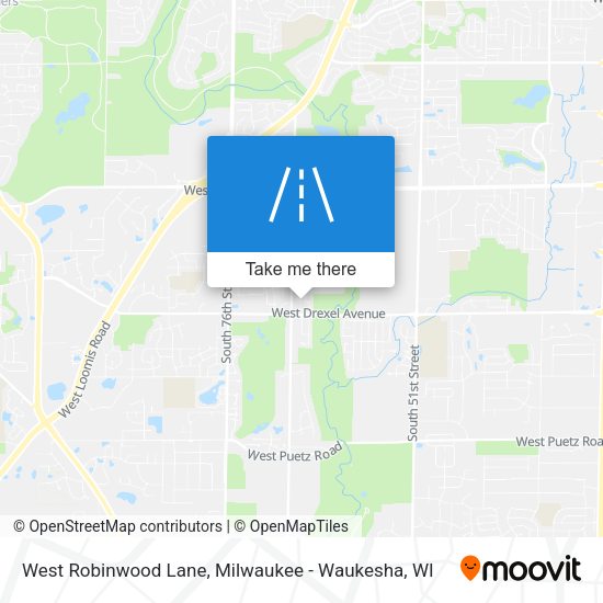 Mapa de West Robinwood Lane