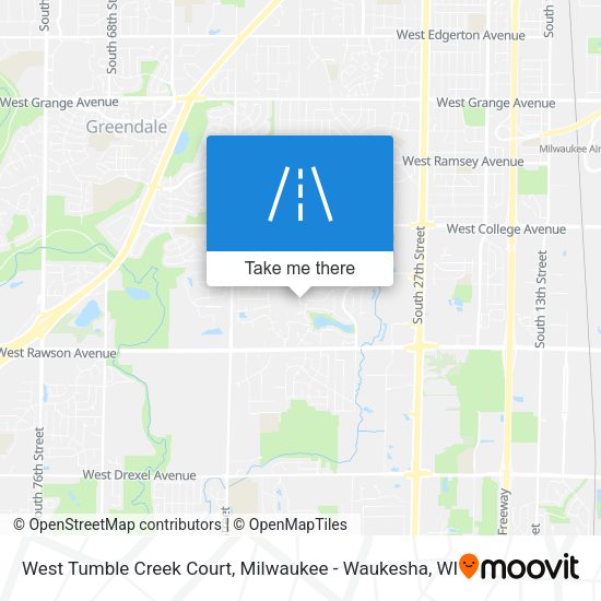 West Tumble Creek Court map