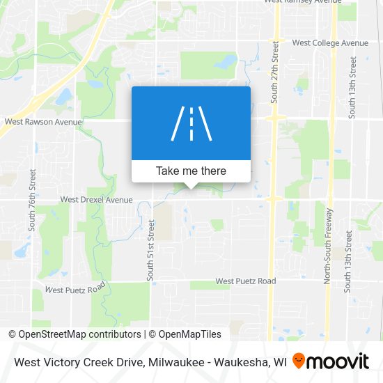 West Victory Creek Drive map