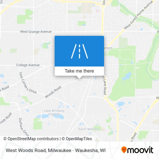 West Woods Road map
