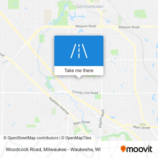 Woodcock Road map