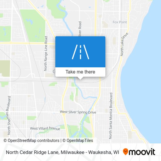 North Cedar Ridge Lane map
