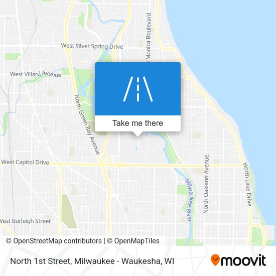North 1st Street map