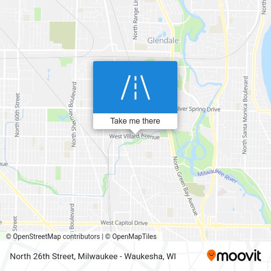 North 26th Street map