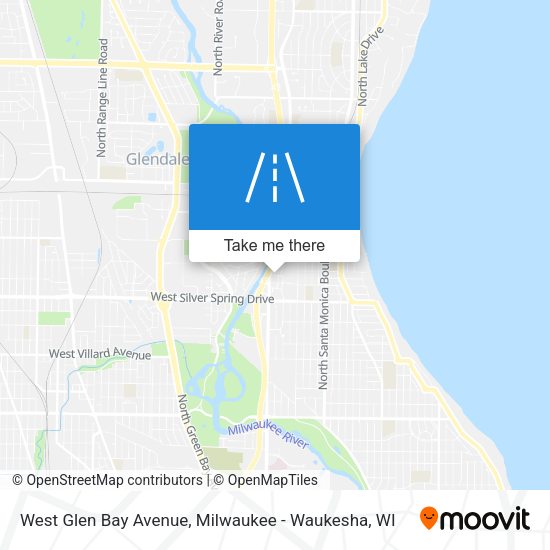Mapa de West Glen Bay Avenue