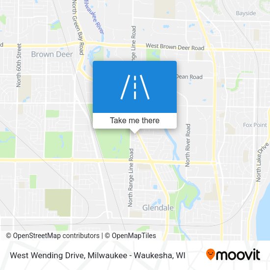 West Wending Drive map