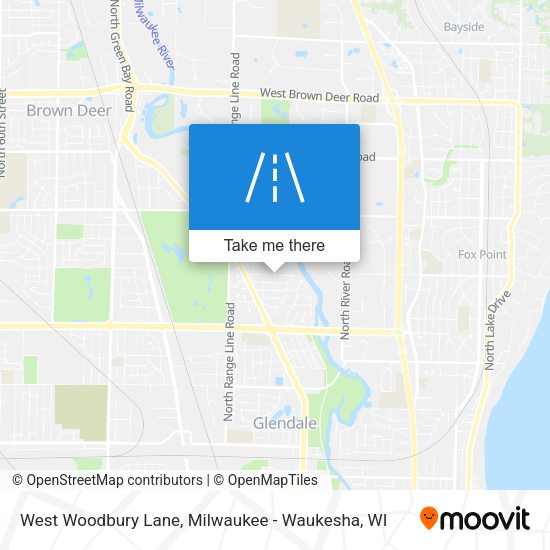 West Woodbury Lane map