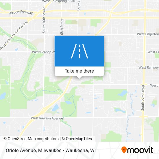 Oriole Avenue map