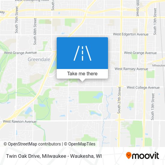 Twin Oak Drive map