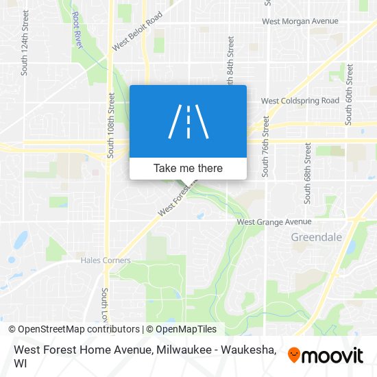 West Forest Home Avenue map