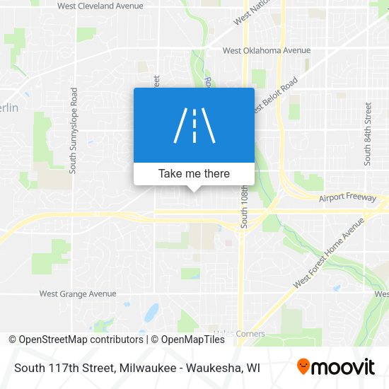 South 117th Street map