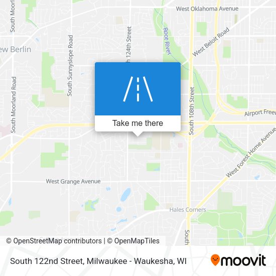 South 122nd Street map