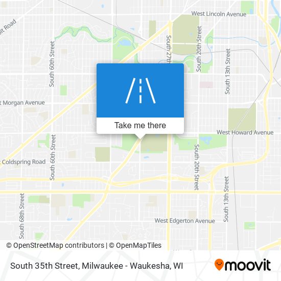 South 35th Street map