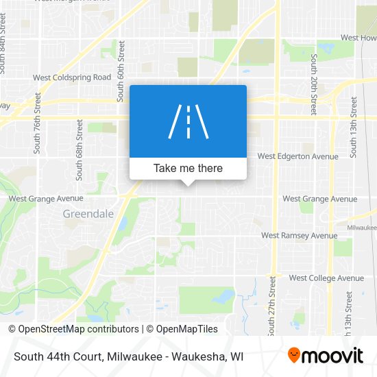 South 44th Court map