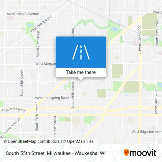 South 55th Street map