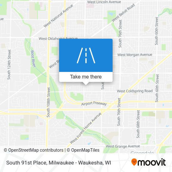 South 91st Place map