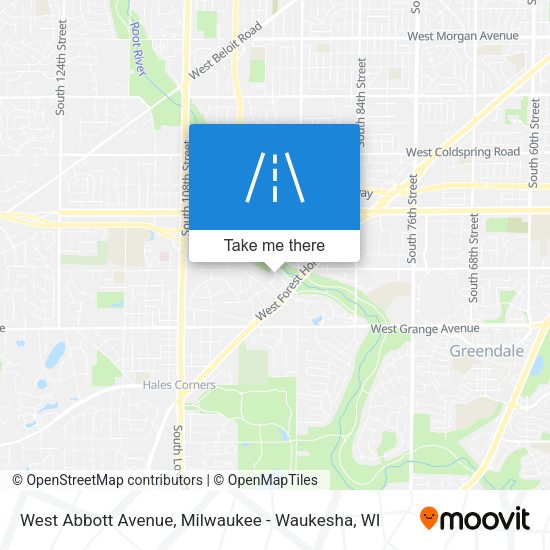 West Abbott Avenue map