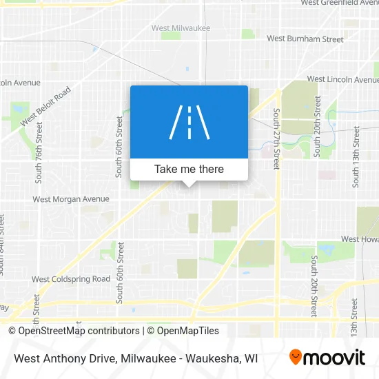 West Anthony Drive map