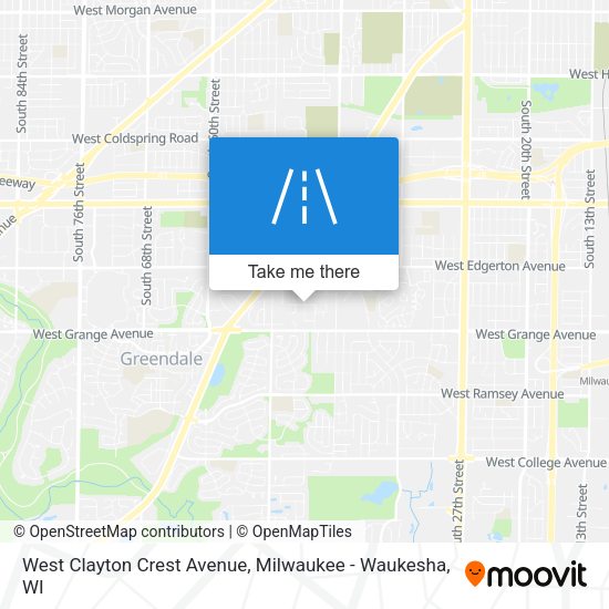 West Clayton Crest Avenue map