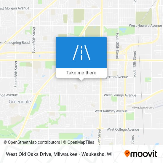 West Old Oaks Drive map