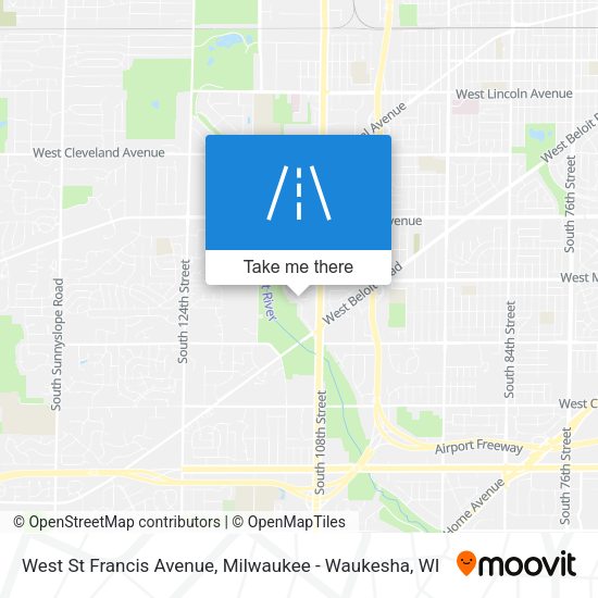 West St Francis Avenue map
