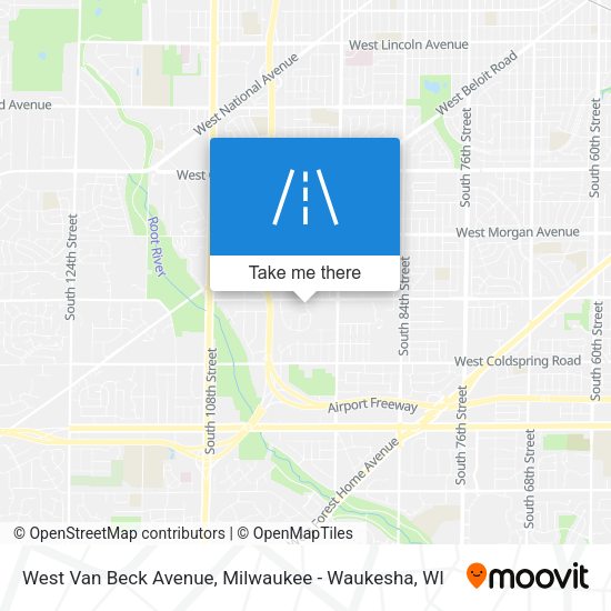Mapa de West Van Beck Avenue
