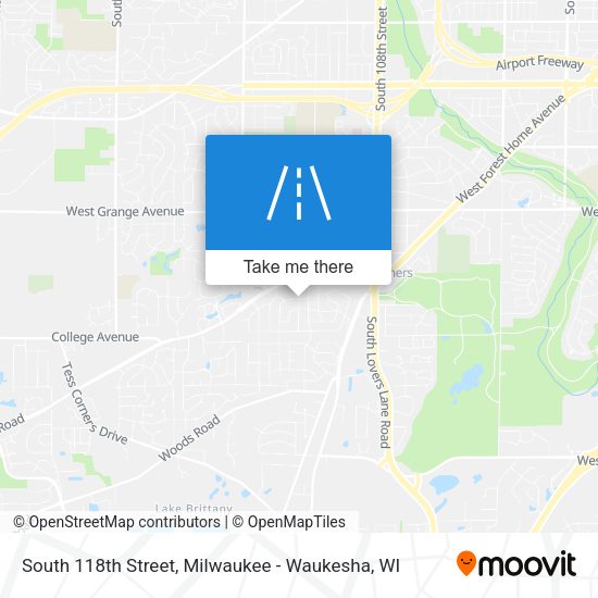 South 118th Street map