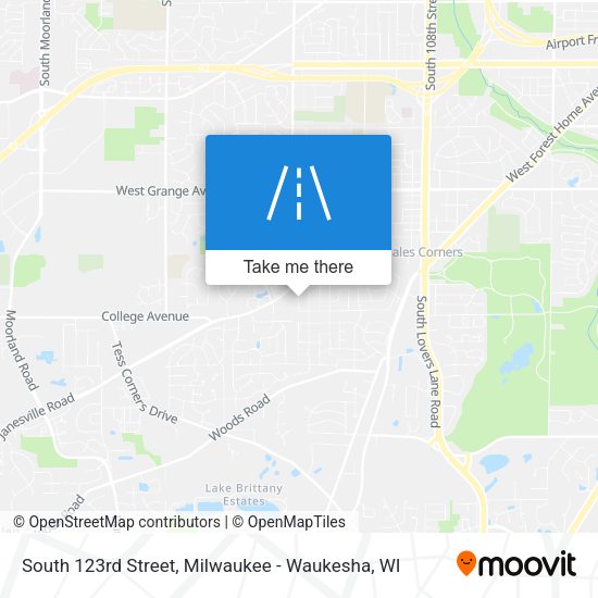 South 123rd Street map
