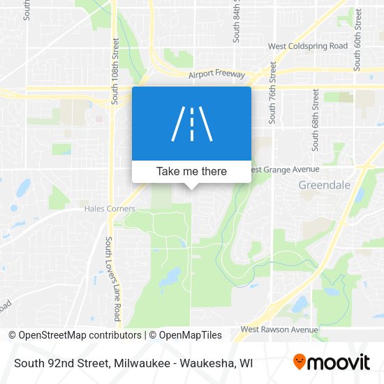 Mapa de South 92nd Street