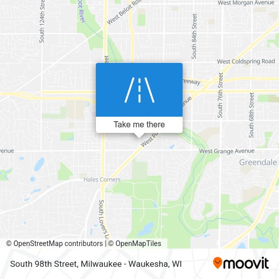 South 98th Street map