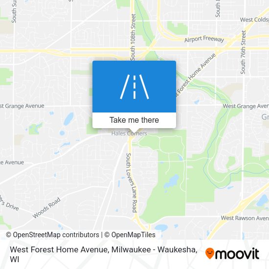West Forest Home Avenue map