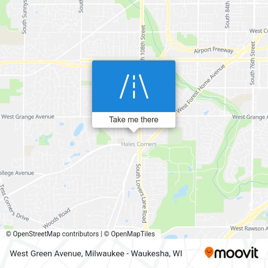 West Green Avenue map
