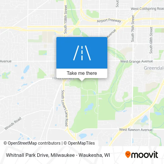 Whitnall Park Drive map