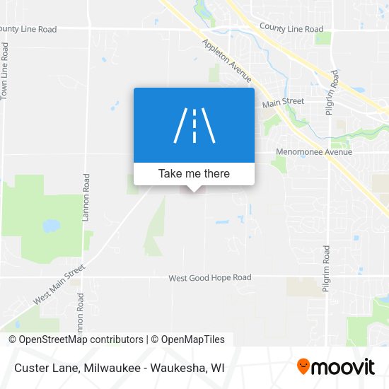 Custer Lane map