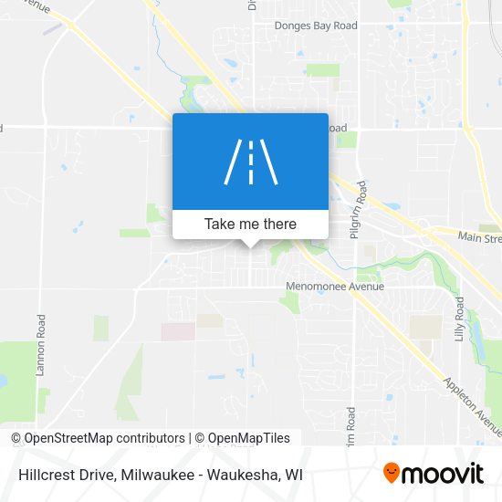 Hillcrest Drive map
