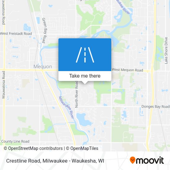 Crestline Road map