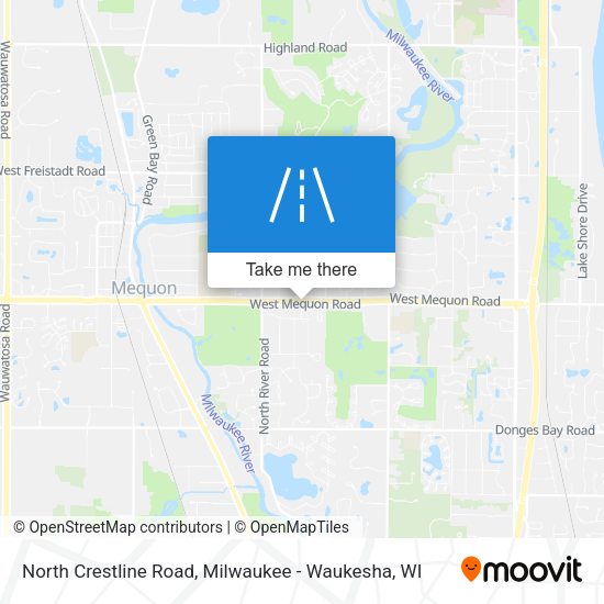 North Crestline Road map