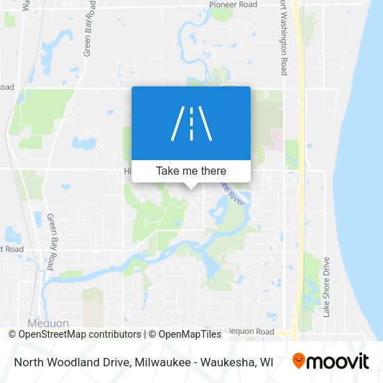 North Woodland Drive map