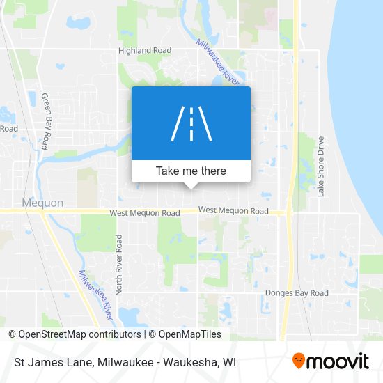 St James Lane map