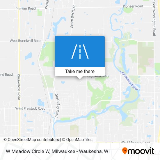 W Meadow Circle W map