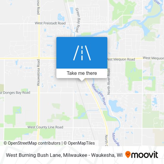 West Burning Bush Lane map
