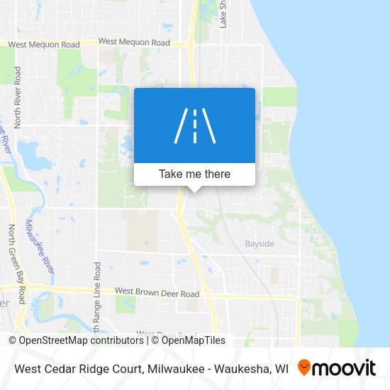 Mapa de West Cedar Ridge Court