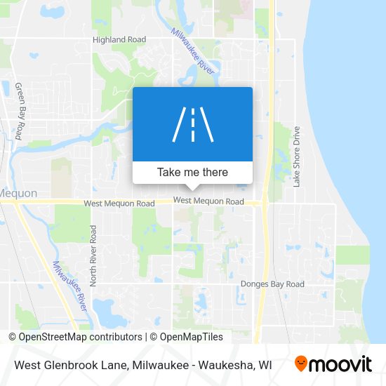 West Glenbrook Lane map