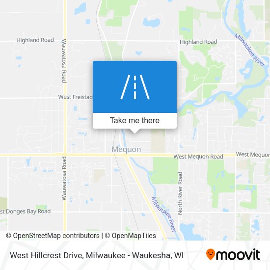 Mapa de West Hillcrest Drive