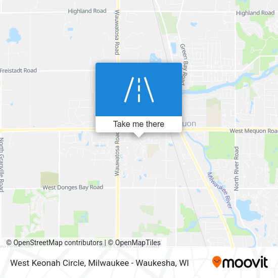 West Keonah Circle map