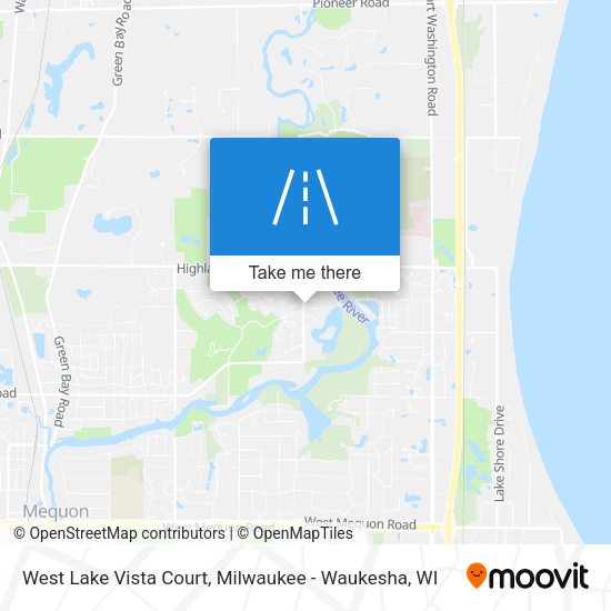 West Lake Vista Court map