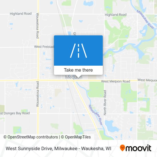 West Sunnyside Drive map