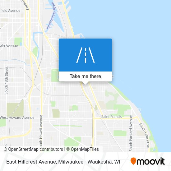 Mapa de East Hillcrest Avenue